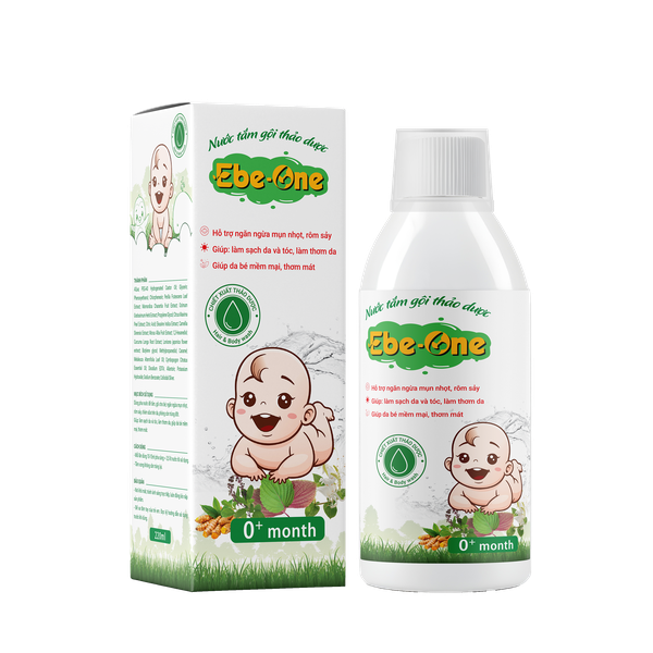 Nước Tắm Gội Thảo Dược Ebe-One tắm sạch, thơm mát, ngăn rôm sảy