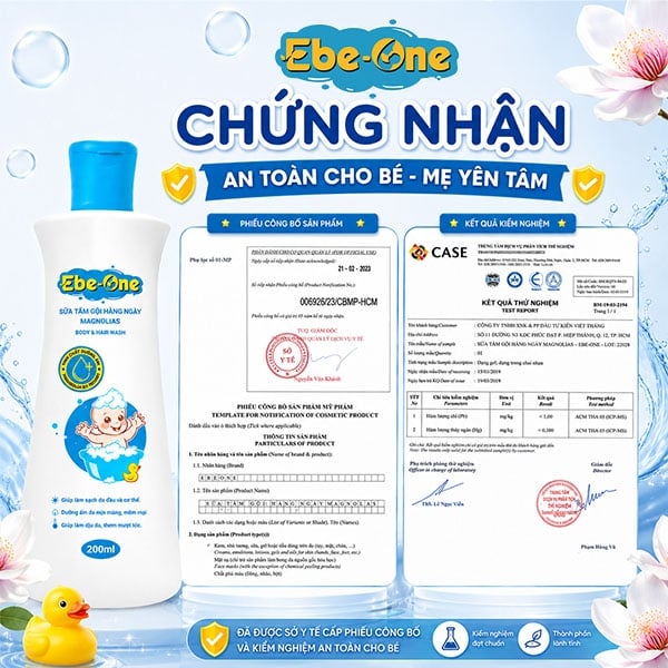 Sữa Tắm Gội Hàng Ngày Magnolias Ebe-One – Dịu nhẹ làn da, thơm mượt mái tóc
