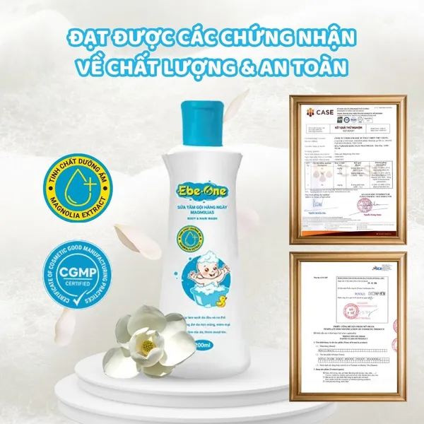 Sữa Tắm Gội Hàng Ngày Magnolias Ebe-One – Dịu nhẹ làn da, thơm mượt mái tóc