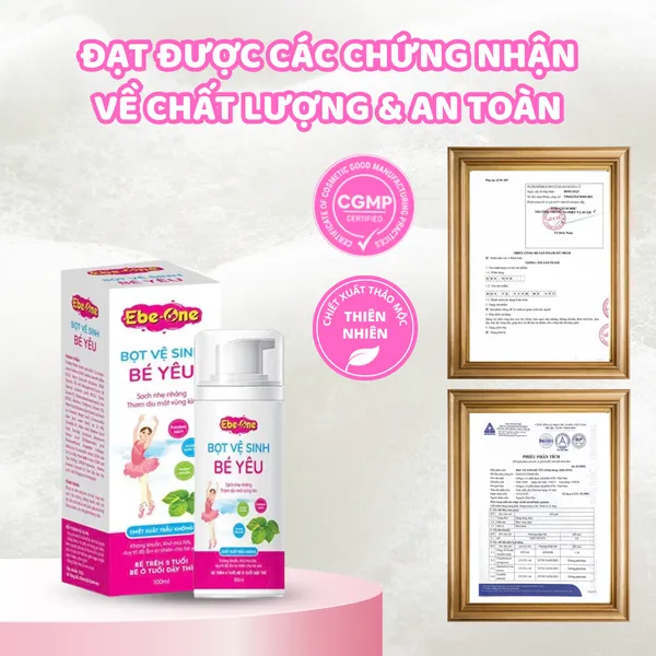 Bọt Vệ Sinh Bé Yêu Ebe-One - Dịu Nhẹ Tự Nhiên, An Toàn Tuyệt Đối