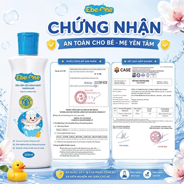 Sữa Tắm Gội Hàng Ngày Magnolias Ebe-One – Dịu nhẹ làn da, thơm mượt mái tóc