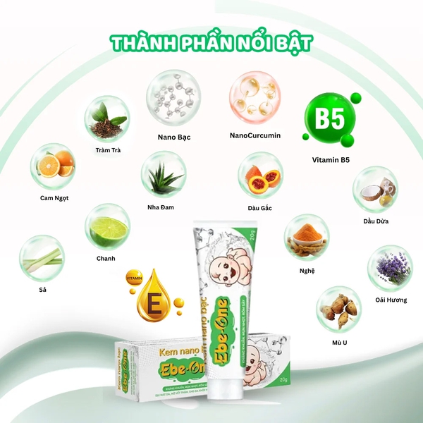 Kem Nano Bạc Ebe-One kháng khuẩn, tái tạo da, mờ thâm sẹo