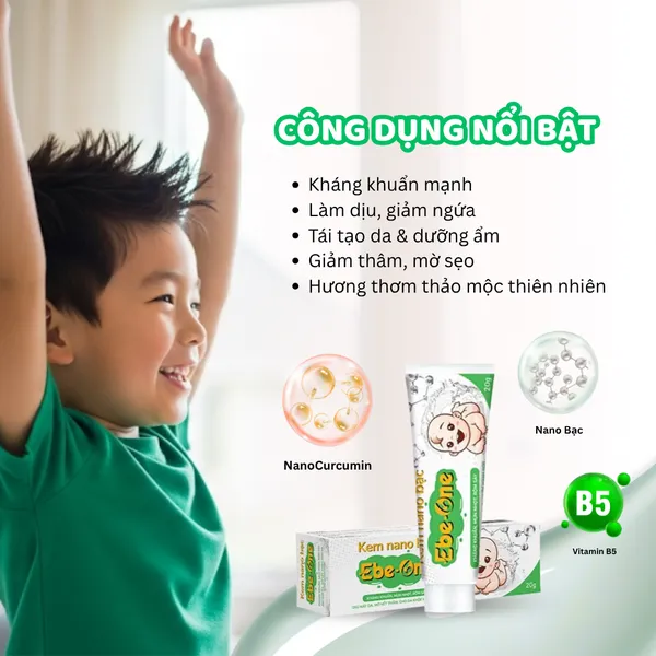 Kem Nano Bạc Ebe-One kháng khuẩn, tái tạo da, mờ thâm sẹo