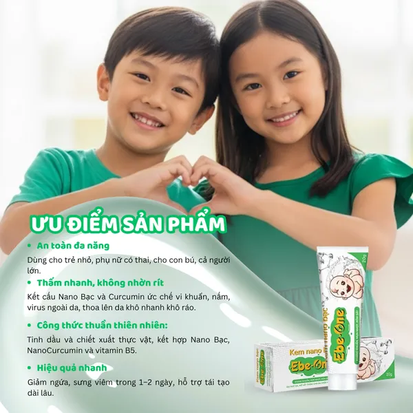 Kem Nano Bạc Ebe-One kháng khuẩn, tái tạo da, mờ thâm sẹo