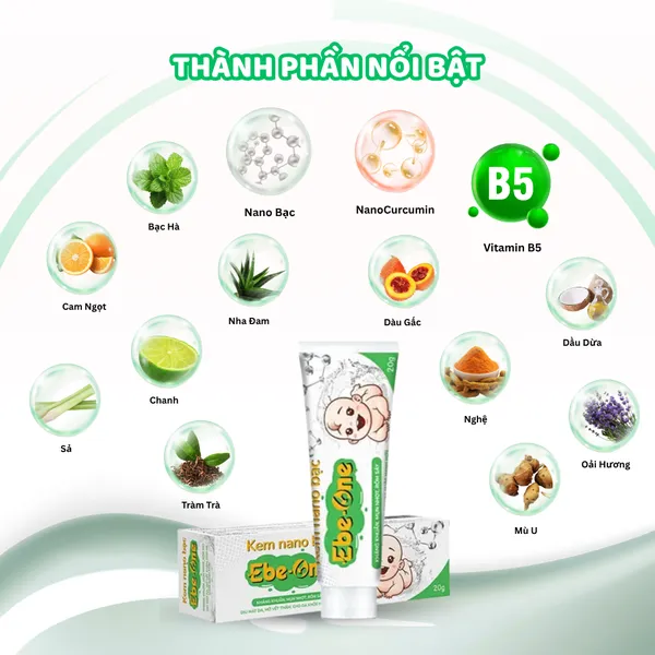 Kem Nano Bạc Ebe-One kháng khuẩn, tái tạo da, mờ thâm sẹo