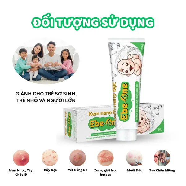 Kem Nano Bạc Ebe-One kháng khuẩn, tái tạo da, mờ thâm sẹo