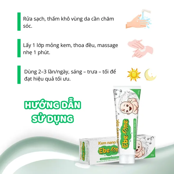 Kem Nano Bạc Ebe-One kháng khuẩn, tái tạo da, mờ thâm sẹo