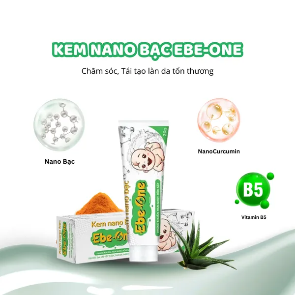 Kem Nano Bạc Ebe-One kháng khuẩn, tái tạo da, mờ thâm sẹo
