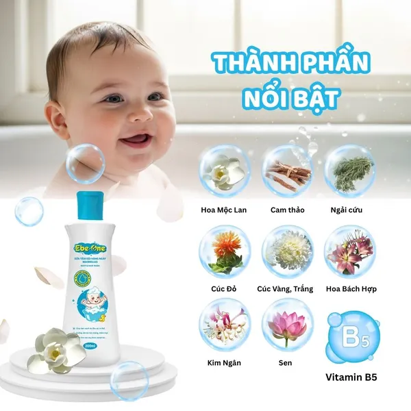 Sữa Tắm Gội Hàng Ngày Magnolias Ebe-One – Dịu nhẹ làn da, thơm mượt mái tóc