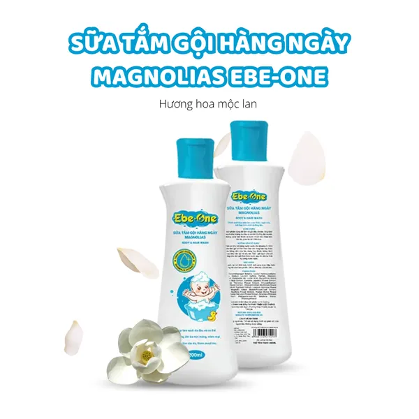 Sữa Tắm Gội Hàng Ngày Magnolias Ebe-One – Dịu nhẹ làn da, thơm mượt mái tóc