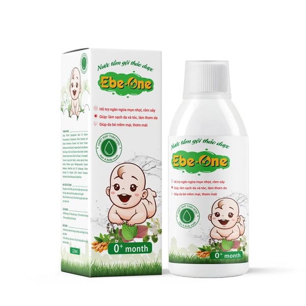 Nước Tắm Gội Thảo Dược Ebe-One tắm sạch, thơm mát, ngăn rôm sảy