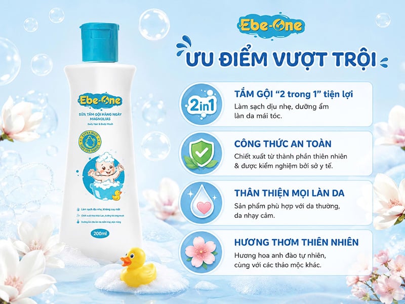 Ưu Điểm Vượt Trội Sữa Tắm Gội Hằng Ngày Cho Bé Ưu Điểm Vượt Trội Sữa Tắm Gội Hằng Ngày Cho Bé