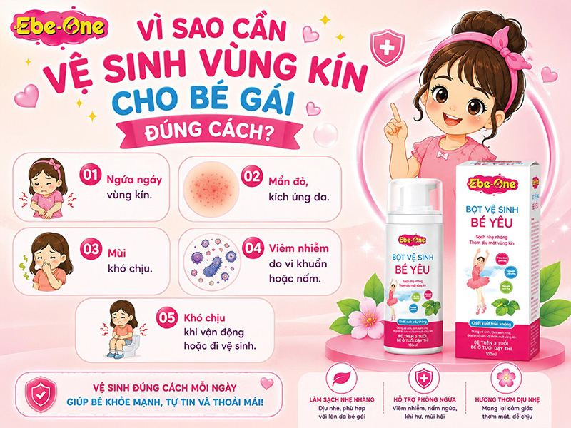 Vì Sao Cần Vệ Sinh Vùng Kín Cho Bé Gái Đúng Cách Vì Sao Cần Vệ Sinh Vùng Kín Cho Bé Gái Đúng Cách