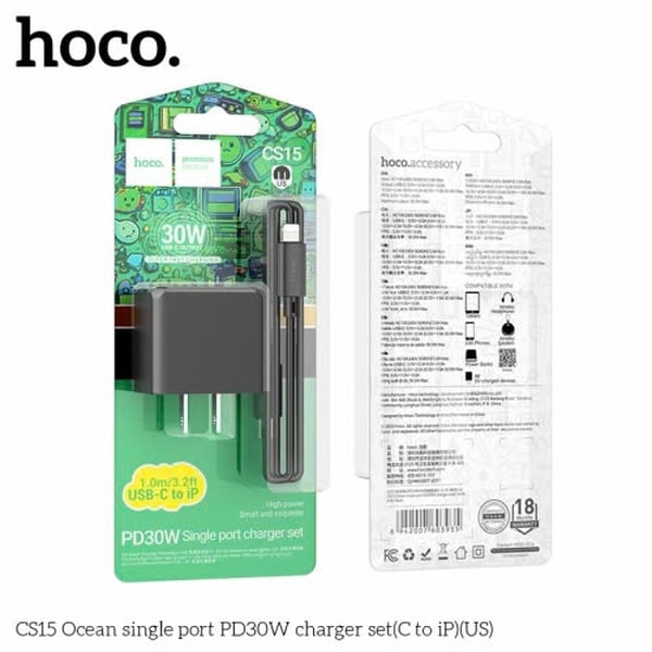 Bộ sạc Hoco PD30W CS15 chính hãng 30W cho iPhone tốc độ cao_spCS15