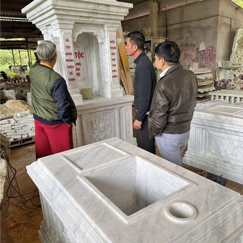 Khu lăng mộ đá trắng marble phong cách Âu hiện đại