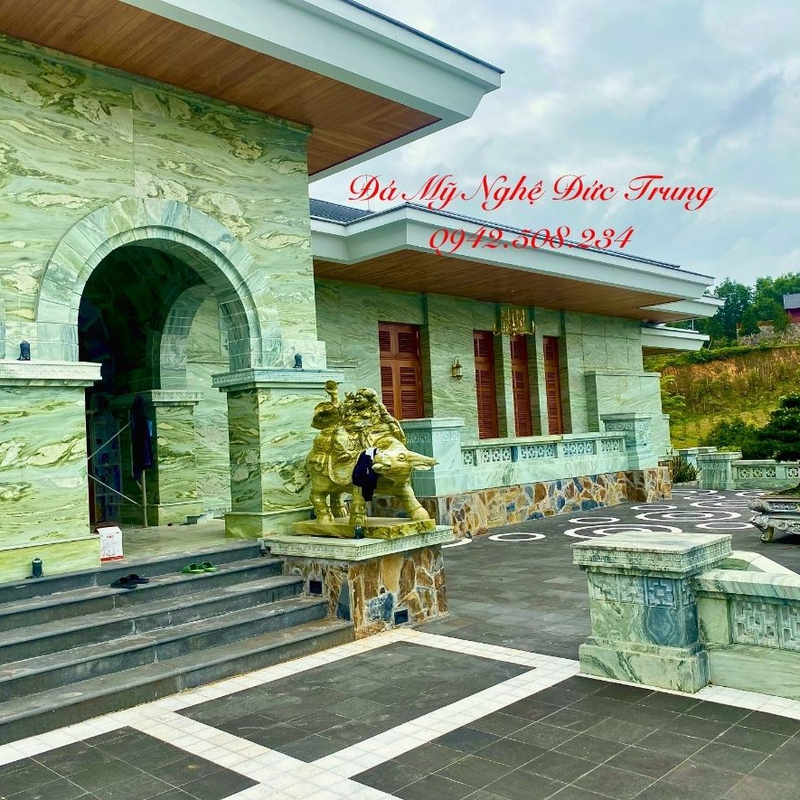 Biệt Thự Ốp Đá Ngọc Serpentine Cao Cấp – Kiến Trúc Sang Trọng Hiện Đại Tại Thái Nguyên