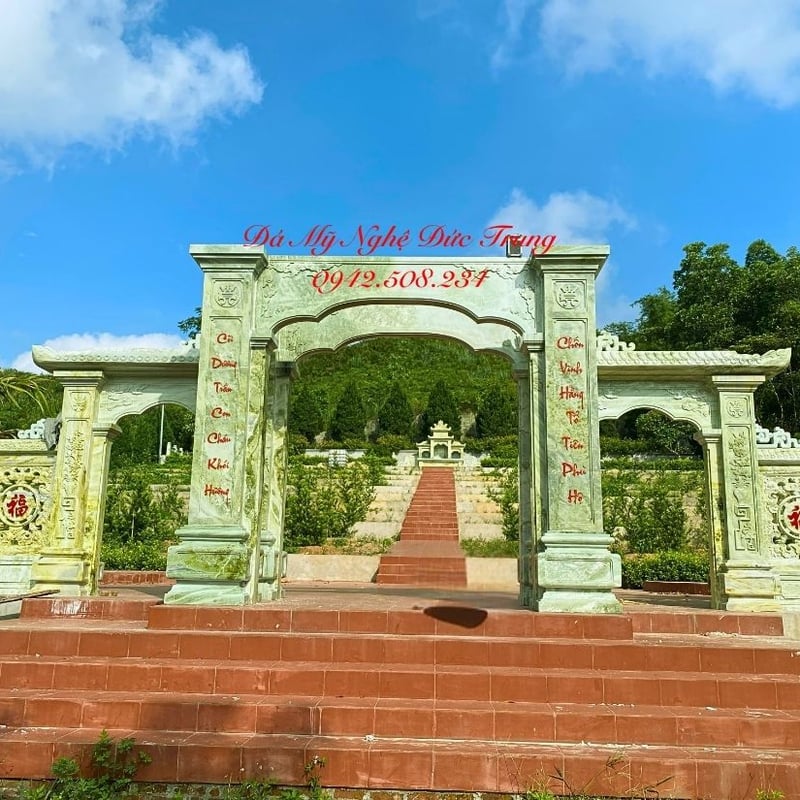 Cổng Tam Quan Truyền Thống Đá Ngọc Serpentine