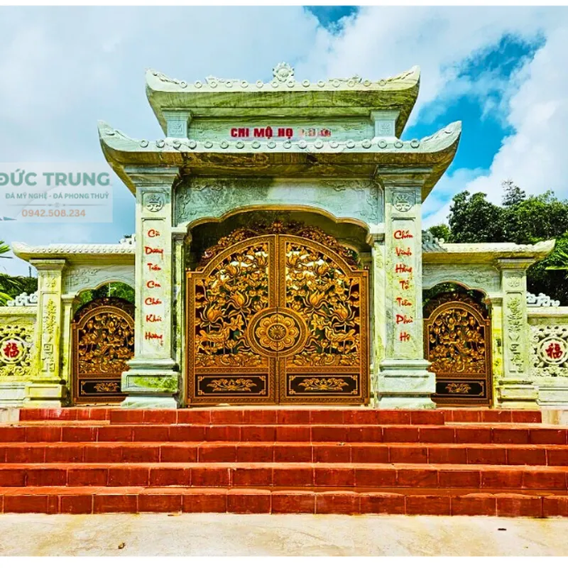 Cổng tam quan truyền thống chuẩn kiến trúc tâm linh Việt – Đức Trung