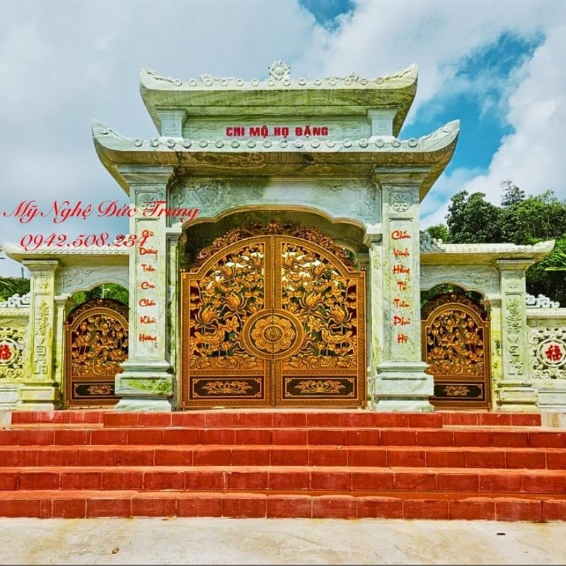 Cổng Tam Quan Truyền Thống Đá Ngọc Serpentine