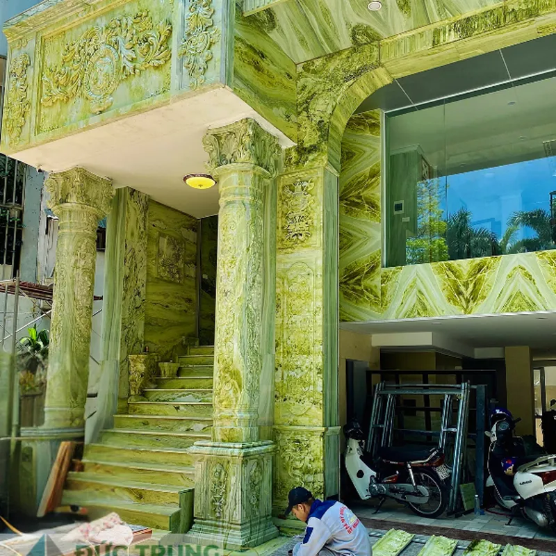 Công trình nhà ở đá ngọc Serpentin - mẫu cao cấp, hiện đại