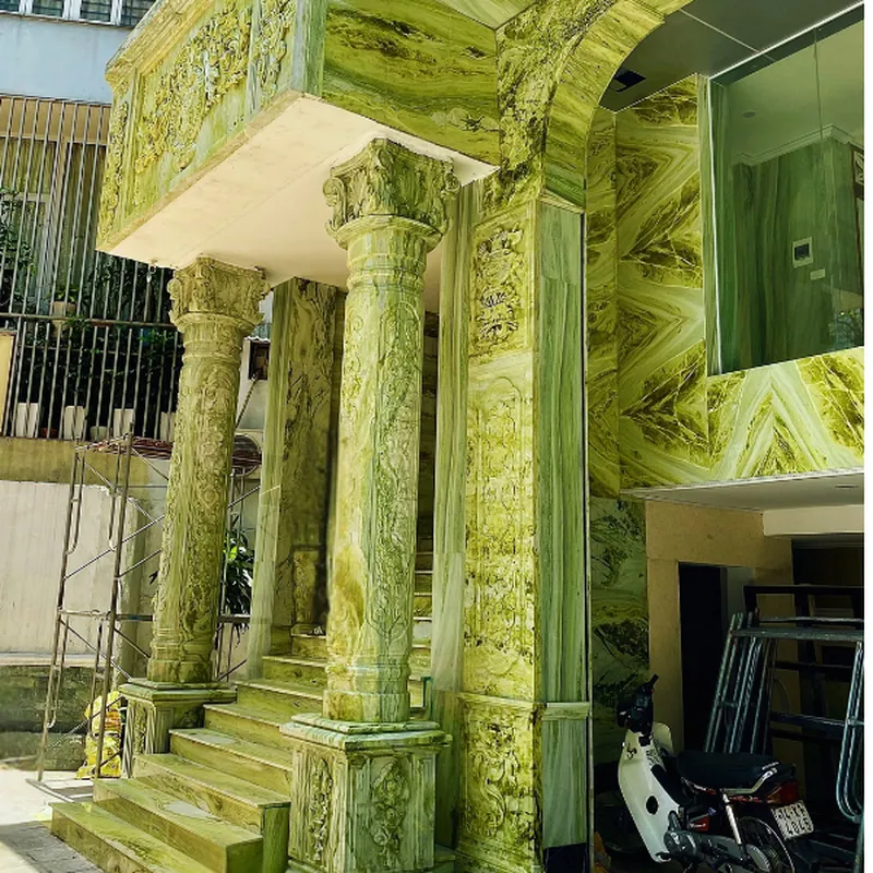 Công trình nhà ở đá ngọc Serpentin - mẫu cao cấp, hiện đại