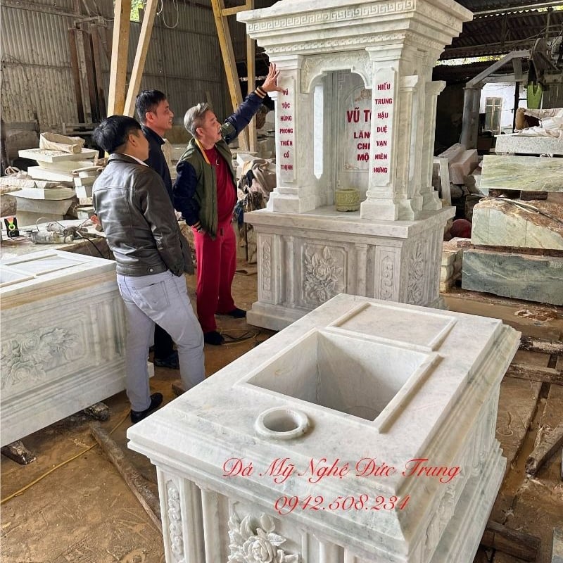 Khu lăng mộ đá trắng marble phong cách Âu hiện đại