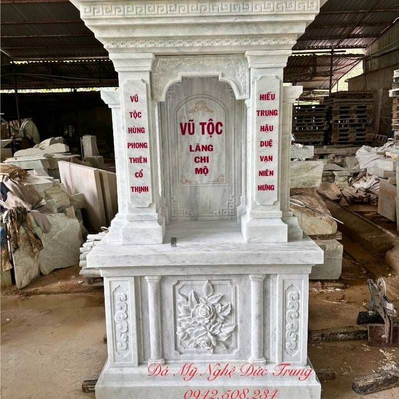 Khu lăng mộ đá trắng marble phong cách Âu hiện đại