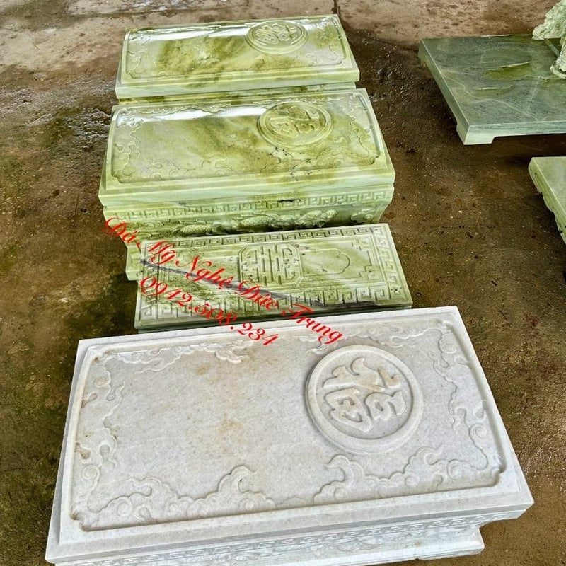 Tiểu Quách Đá Ngọc Serpentine Nguyên Khối – Quách Đá Phong Thủy Cao Cấp, Sang Trọng