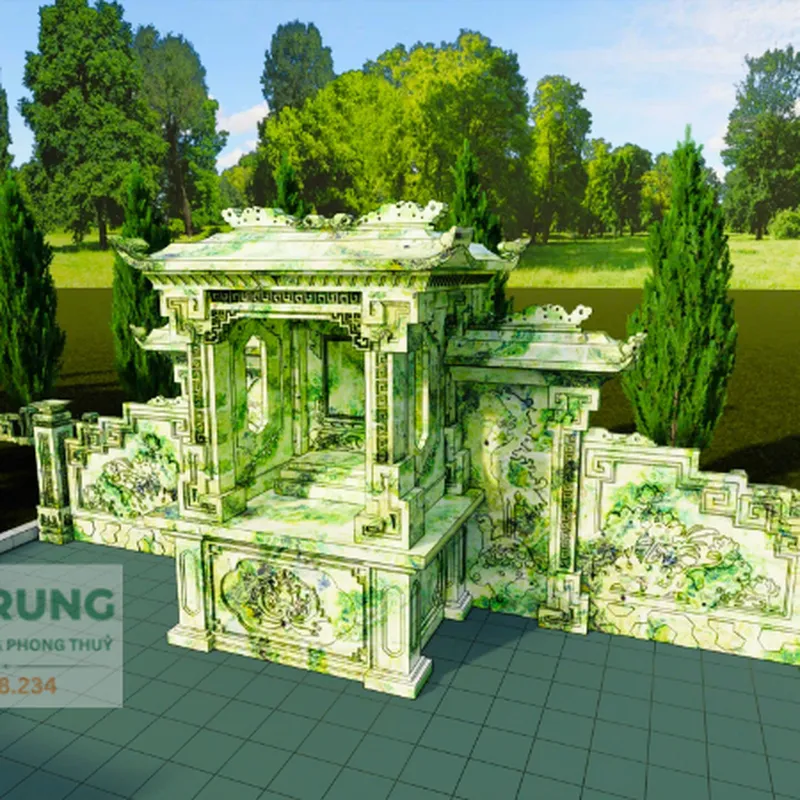 Lăng thờ - Long đình đá ngọc đẹp tinh xảo – Đá Đức Trung
