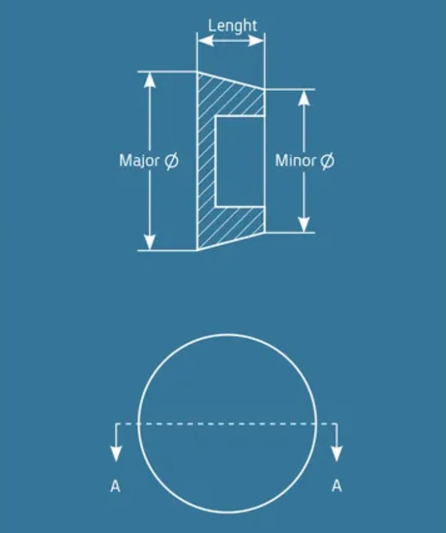 Mẫu nút côn rỗng silicone HSTS