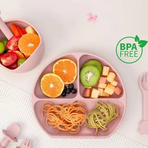 Khay ăn dặm silicon cho bé an toàn, không BPA