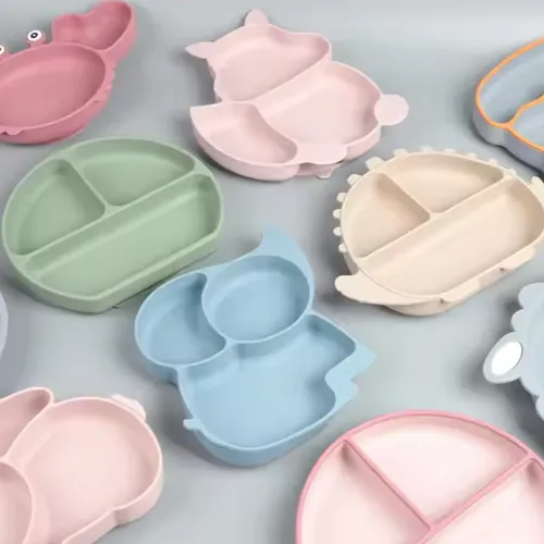 Khay ăn dặm silicon cho bé an toàn, không BPA