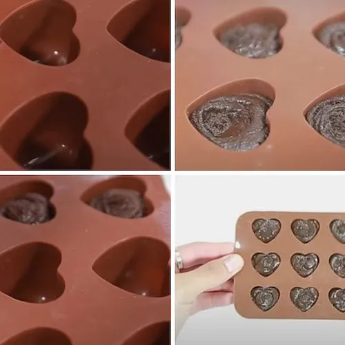 Khuôn socola khay làm socola valentine bằng silicone