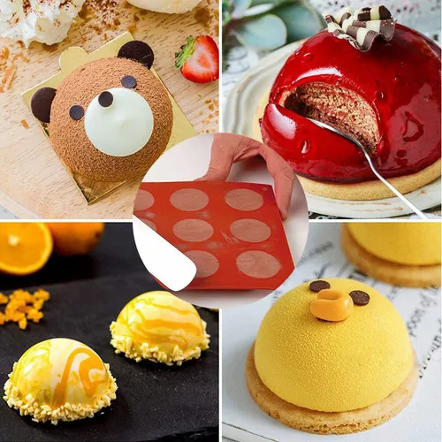 Khuôn silicon hình cầu làm bánh thạch 6