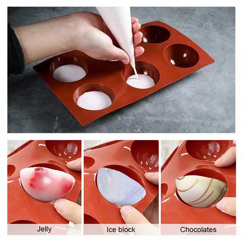 Khuôn silicon hình cầu làm bánh thạch 6