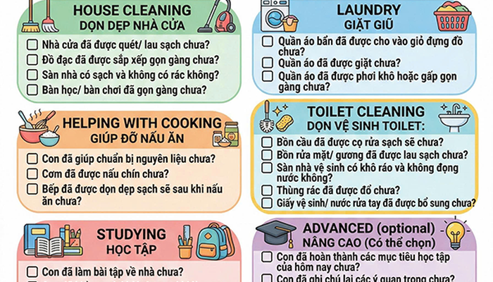 List Công Việc & Học Tập Cho COn