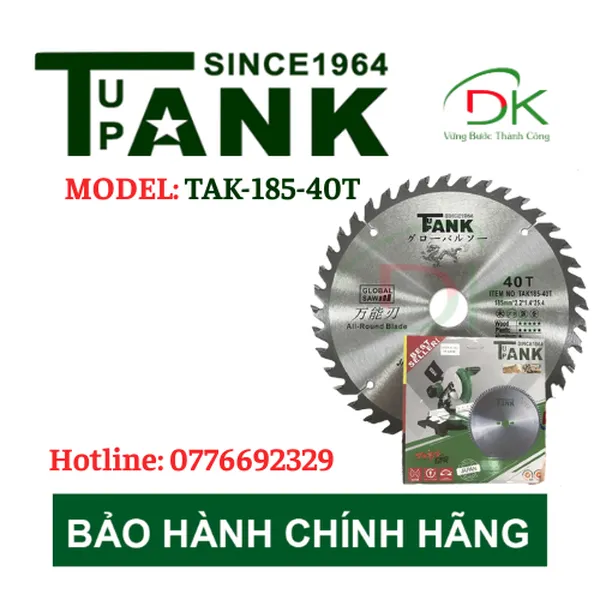 LƯỠI CẮT GỖ TUPANK TAK-185-40T