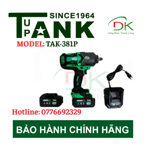 SÚNG VẶN BULOONG, MỞ ỐC PIN TUPANK TAK-381P
