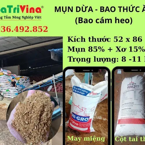 MỤN DỪA THÔ BAO THỨC ĂN 52 X 85 CM