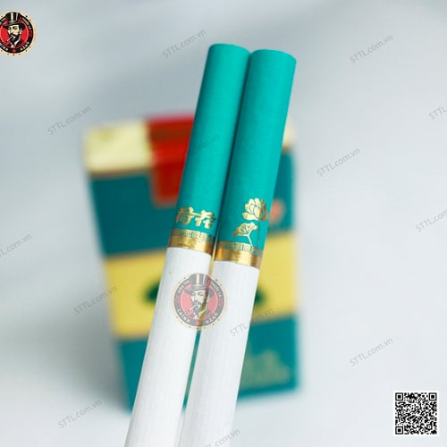 Thuốc lá Lotus Green (Sen Xanh Ngọc TQ Hộp Gỗ)