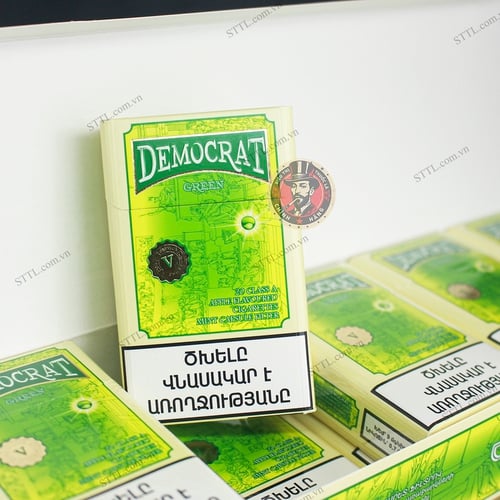 Thuốc Lá Democrat Green (Táo Bấm Bạc Hà)