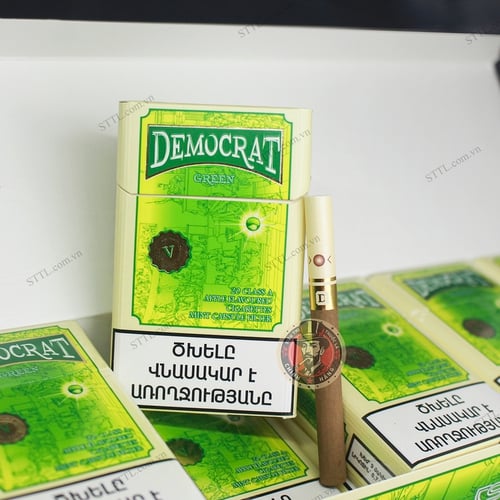 Thuốc Lá Democrat Green (Táo Bấm Bạc Hà)