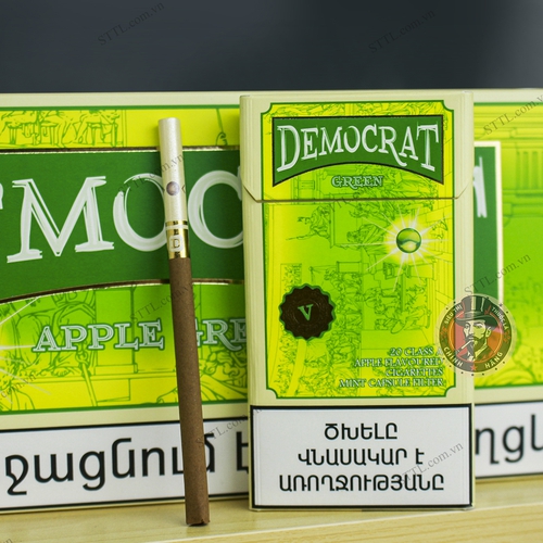 Thuốc Lá Democrat Green Slim (Vị Táo Điếu Bé)