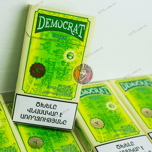 Thuốc Lá Democrat Green Slim (Vị Táo Điếu Bé)