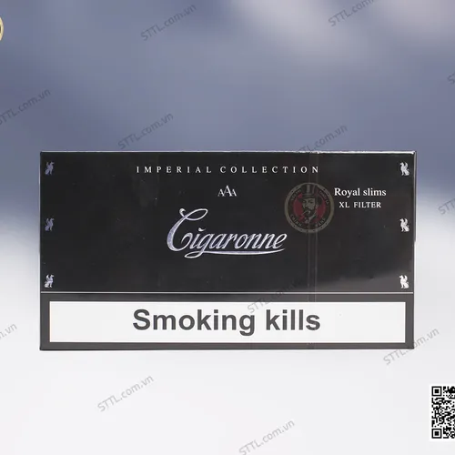 Thuốc Lá Cigaronne Royal Slims XL Filter Black
