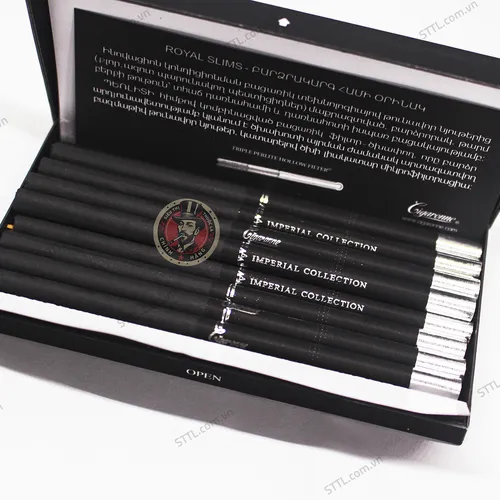 Thuốc Lá Cigaronne Royal Slims XL Filter Black