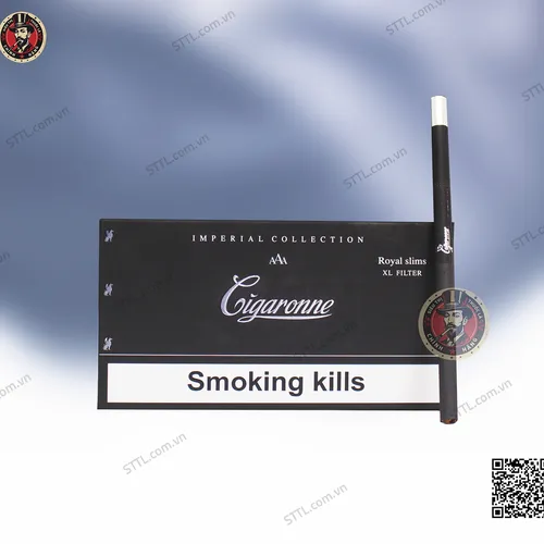 Thuốc Lá Cigaronne Royal Slims XL Filter Black