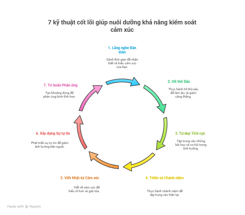 7 kỹ thuật cốt lõi giúp nuôi dưỡng khả năng kiểm soát cảm xúc