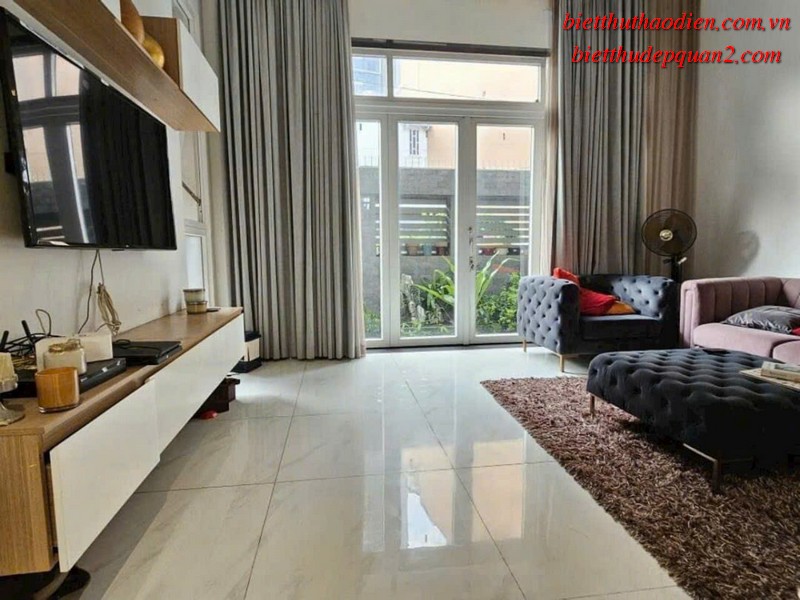 Phòng khách hiện đại biệt thự Thảo Điền Phòng khách hiện đại biệt thự Thảo Điền