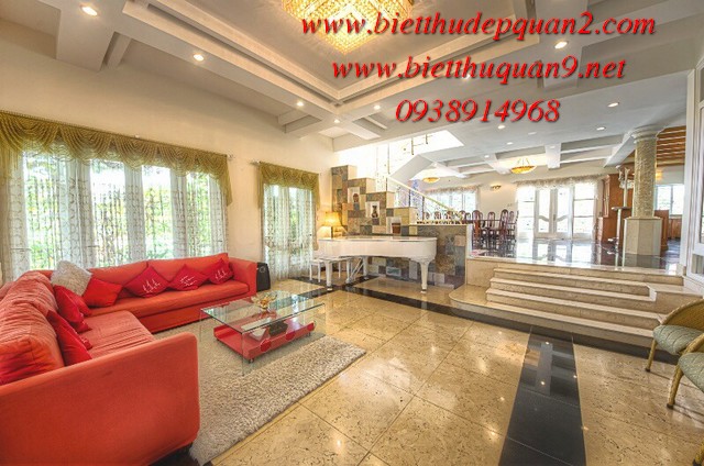 phòng khách sang trọng của biệt thự